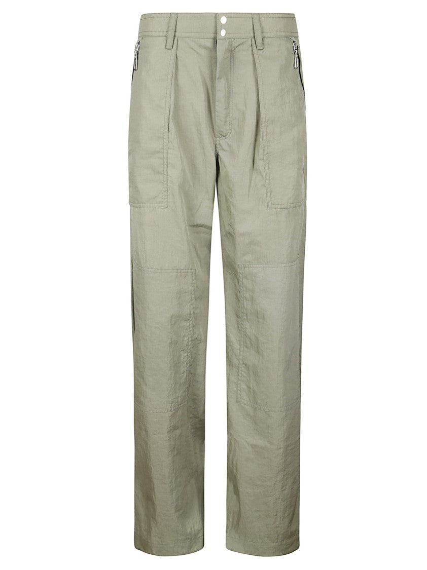 Paco Rabanne Wide-Leg Pants With Zippered Pockets And Adjustable Hem