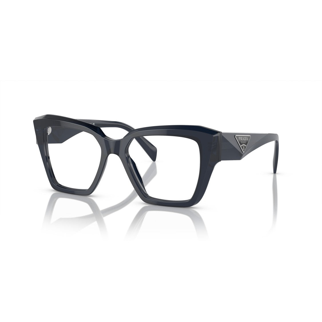 Prada 0Pr 09Zv Oversized Blue Acetate Eyeglasses