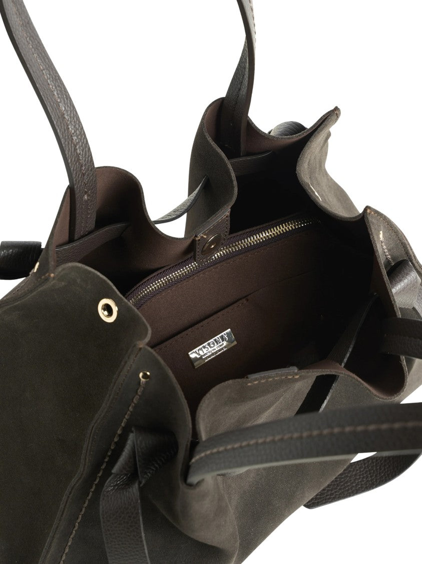 Visona` Camoscio Suede Handbag