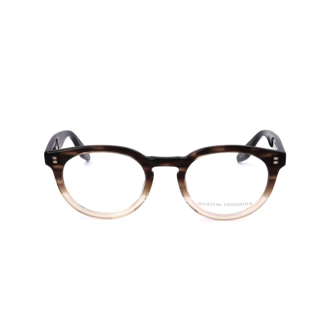 Barton Perreira Bp5199 492Ga Gradient Brown Round Frame Eyeglasses With Polished Temples