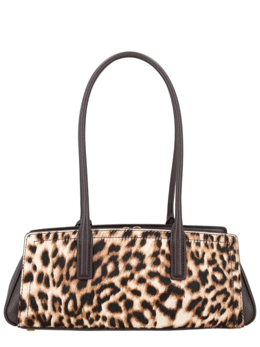 Michael Michael Kors Leopard Print Shoulder Bag With Gold-Tone Charm