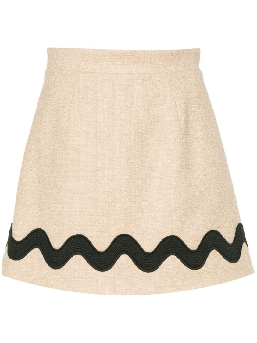 Patou Thigh-Length Sand Beige Skirt