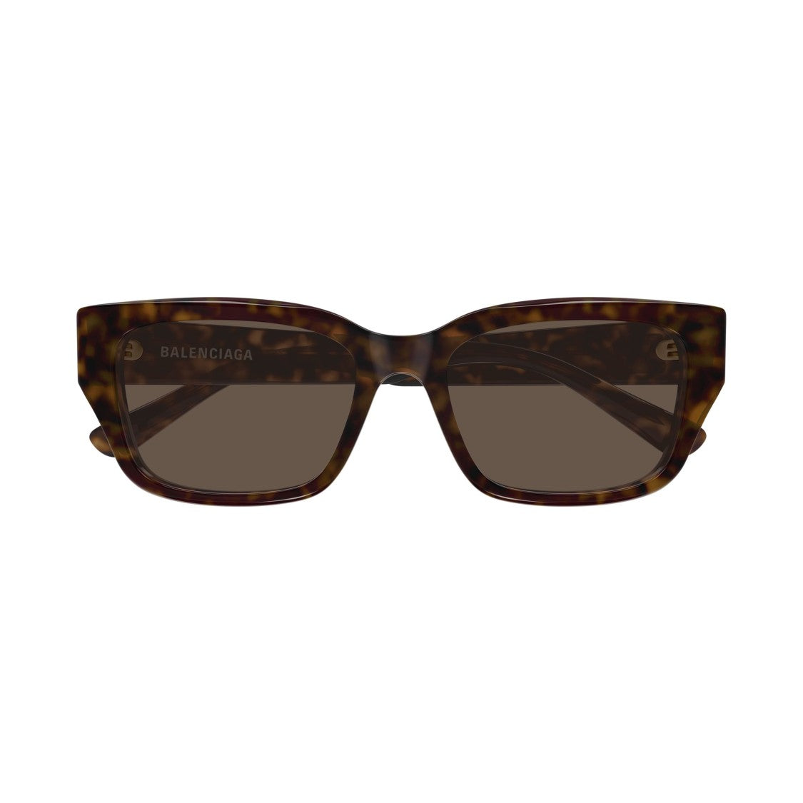 Balenciaga Rectangular Tortoiseshell Frame Sunglasses With Gold-Tone Logo