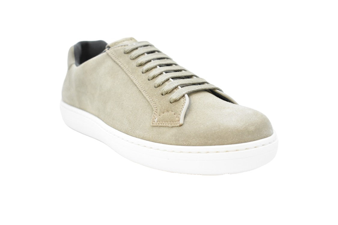 Church's Beige Suede Low-Top Lace-Up Stone Shoes