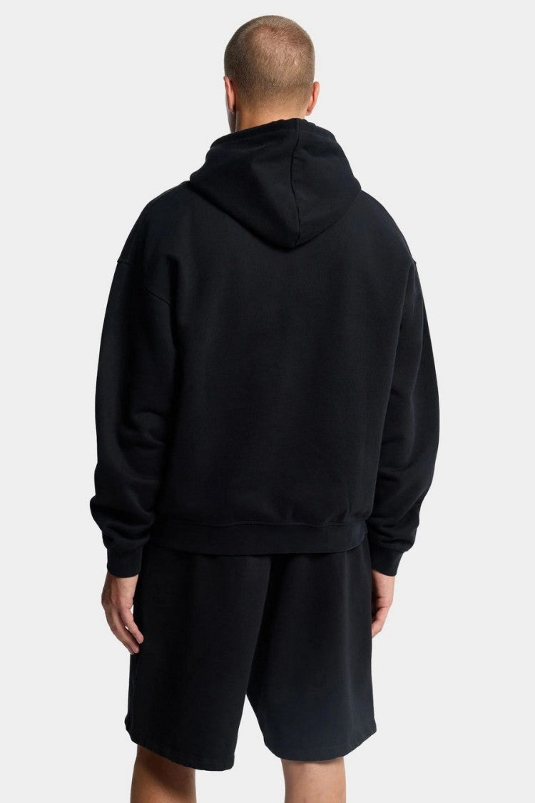 Dsquared2 Black Cotton Script Logo Hoodie