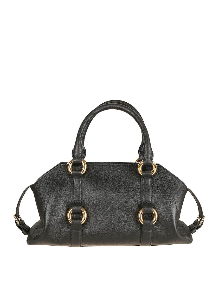 Alexander Mcqueen Elongated Black Full-Grain Calfskin Farringdon Bag