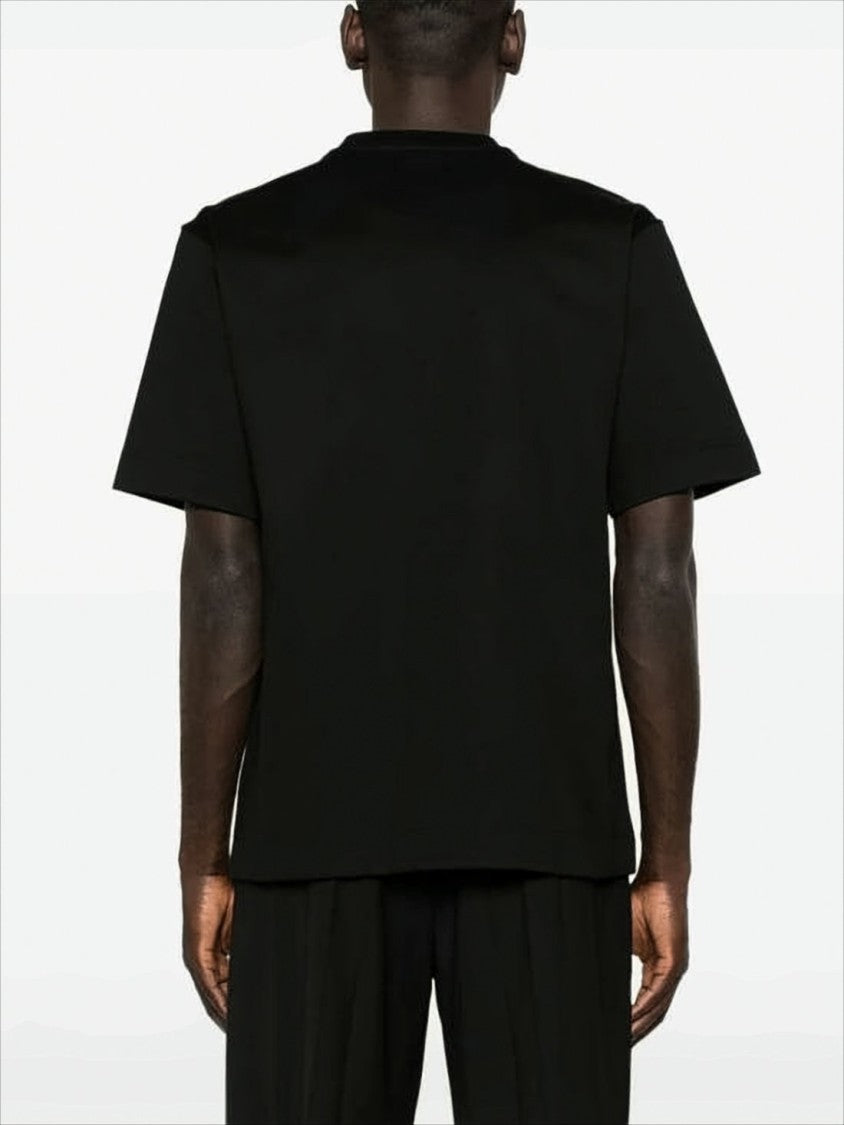Fendi Relaxed Fit Black Cotton T-Shirt With Subtle Logo