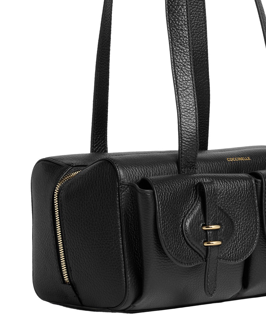 Coccinelle Mavery Pocket Leather Shoulder Bag