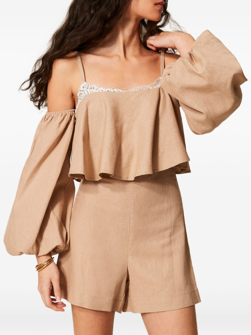 Twin-Set Beige Thin Shoulder Strap Day Dress