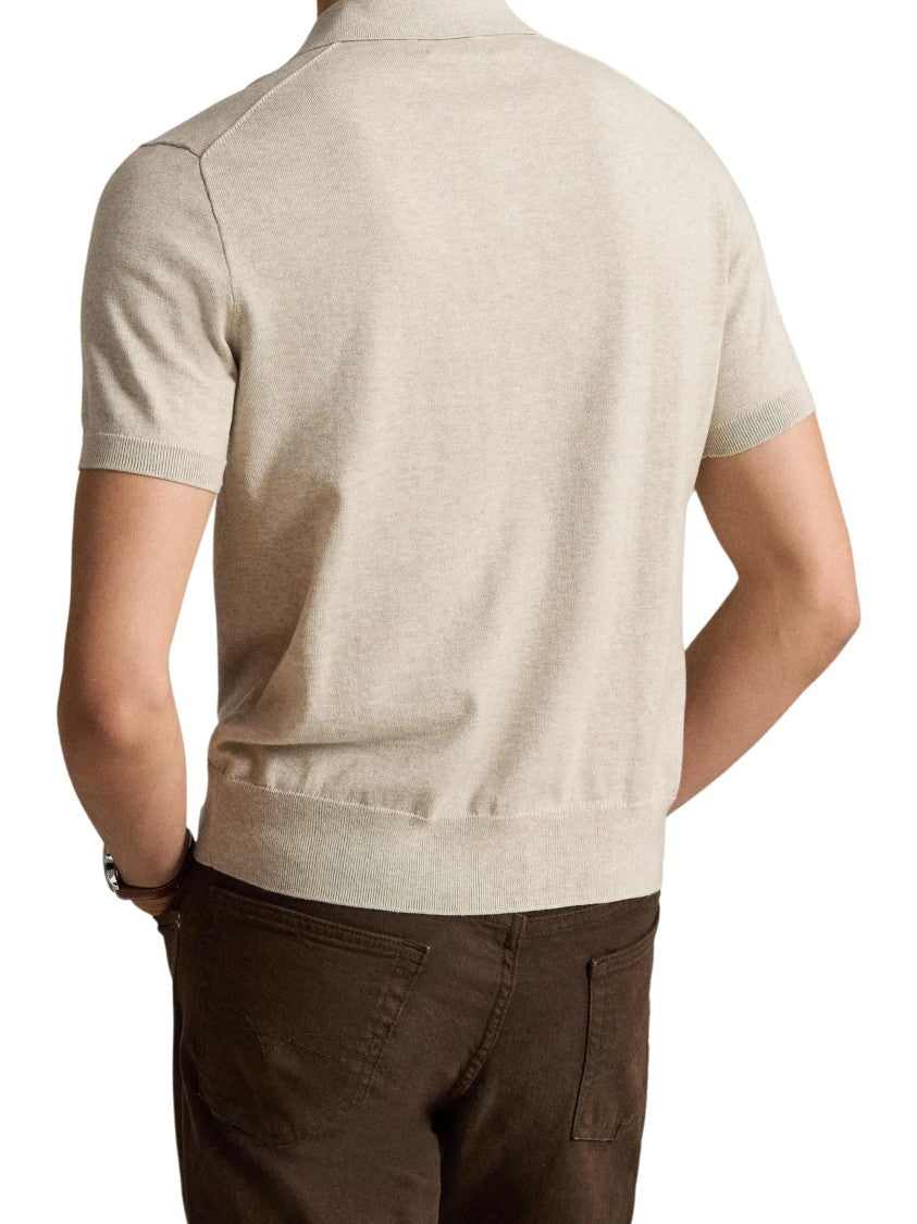 Polo Ralph Lauren Pony-Embroidered Knitted Polo Shirt