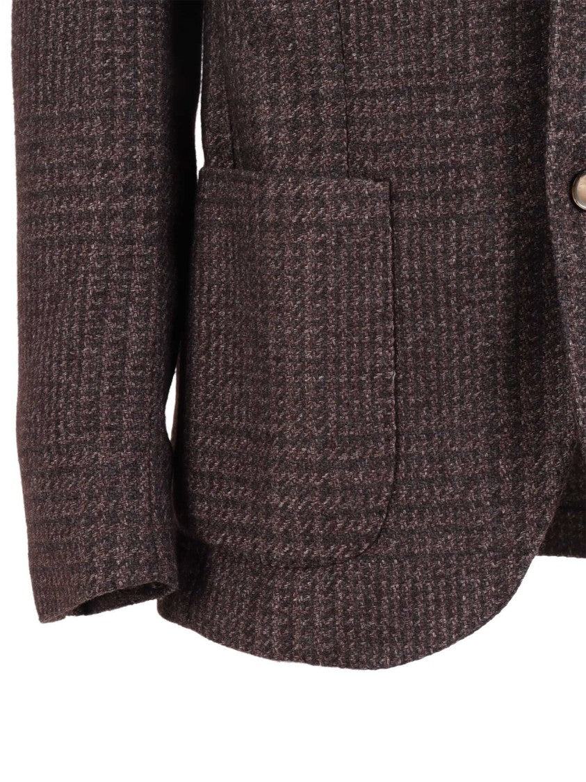 L.B.M. 1911 Checkered Cashmere Silk Tailored Jacket