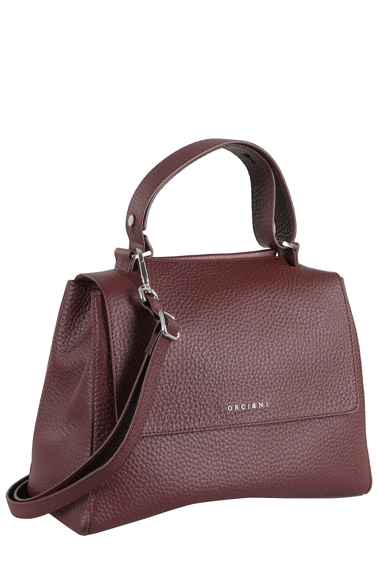 Orciani Pebbled Leather Medium Handbag