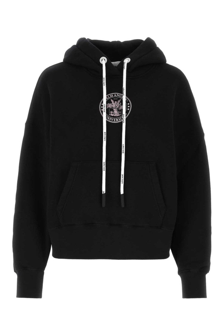 Palm Angels Black Cotton Sweatshirt