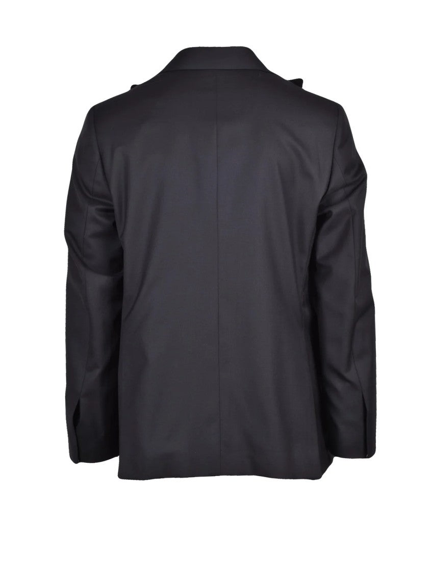 Summo Black Virgin Wool Double-Breasted Formal Suit