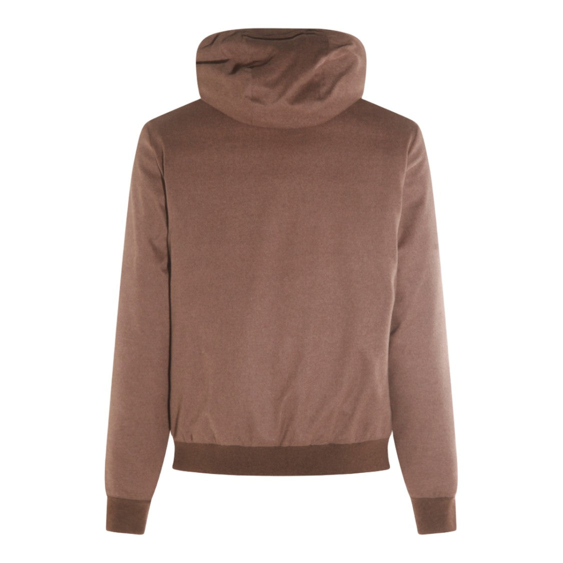 Moorer Matte Finish Brown Coat With Hood