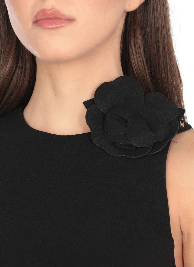 Elisabetta Franchi Black Viscose Blend Dress