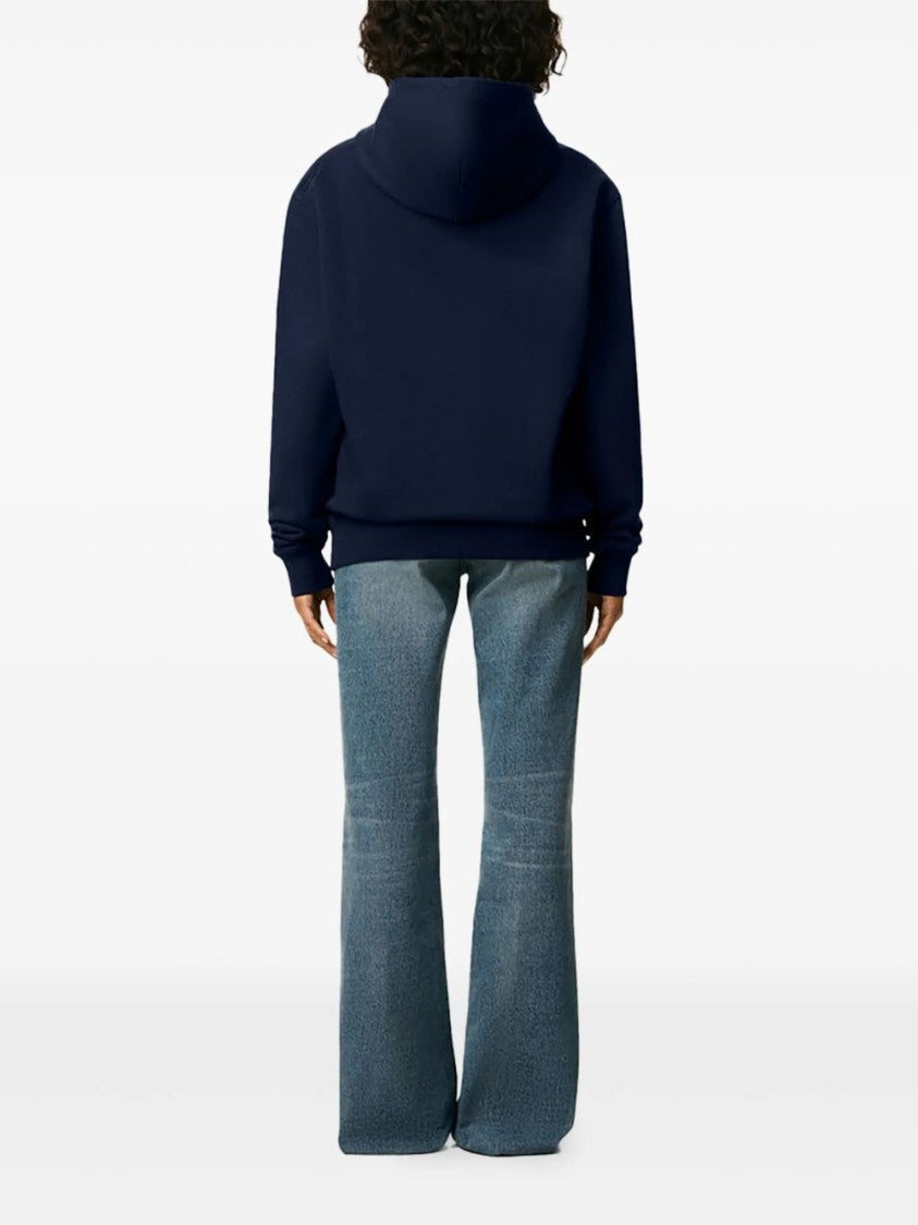 Ami Paris Classic Pullover Hoodie With Adjustable Drawstring