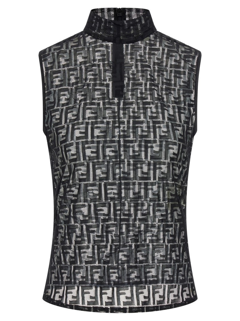 Fendi 'Ff' Lace Top