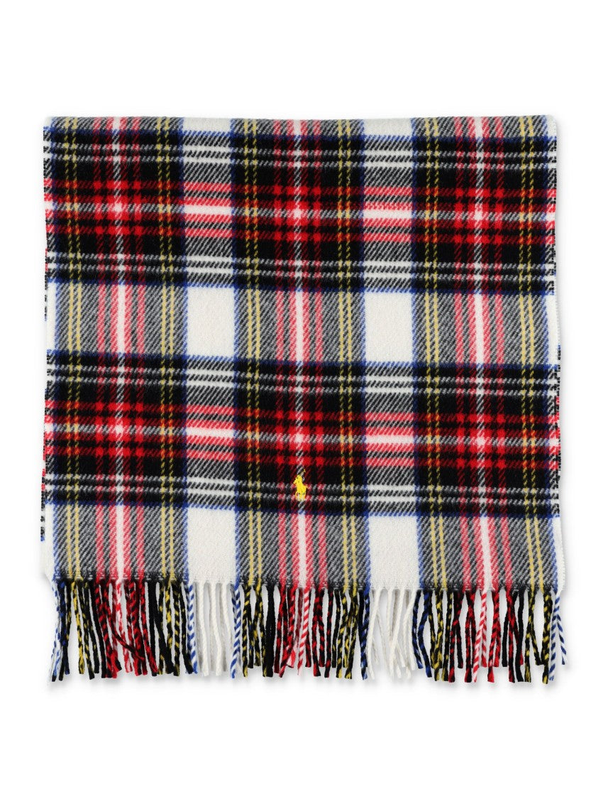 Polo Ralph Lauren Multicolor Tartan Scarf With Decorative Fringes