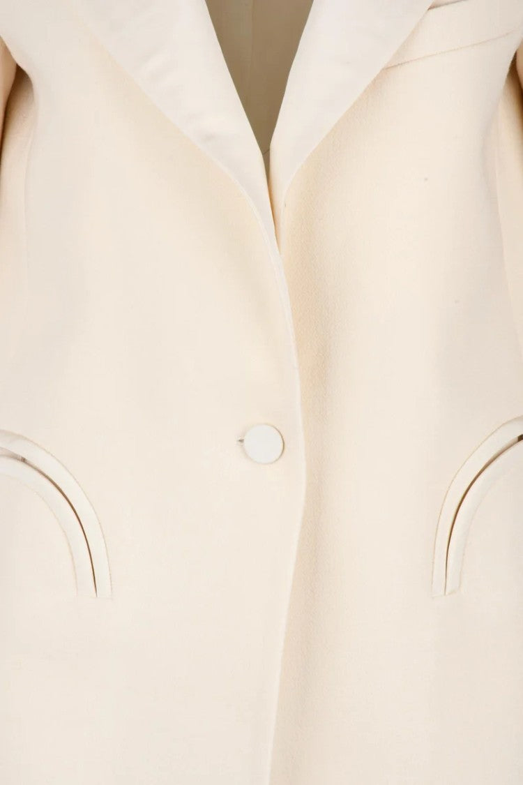 C.D.S.Blaze Milano Long Jacket In Virgin Wool - White