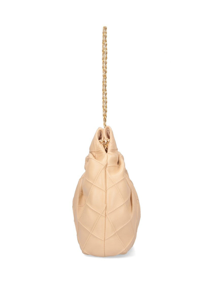 Tory Burch Mini Quilted Nappa Leather Tote With Chain Detail