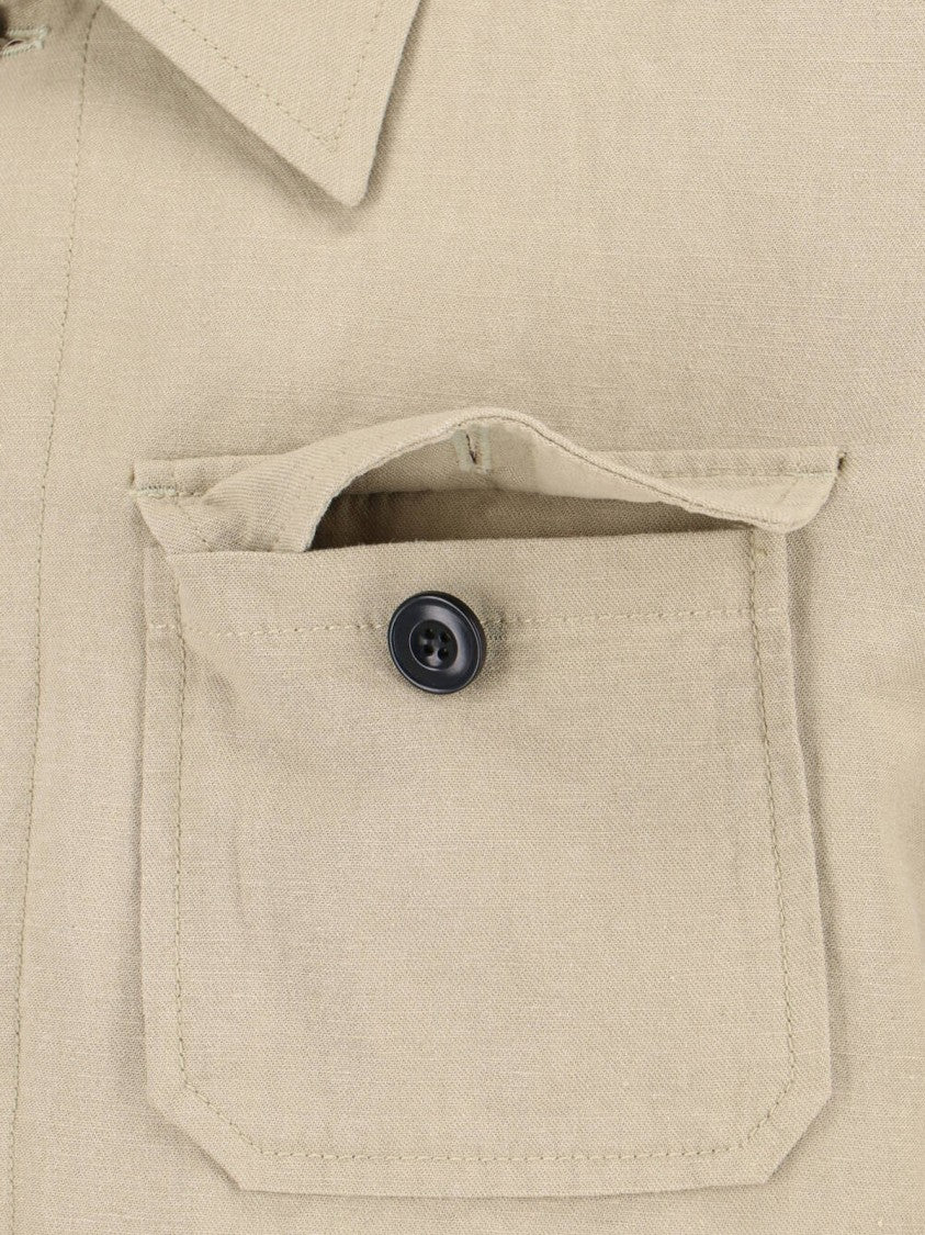 Tonywack Minimalistic Beige Jacket With High Collar