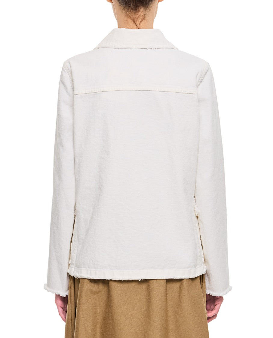 Fay Boxy-Fit Cotton Jacket With Three-Hook Fastening
