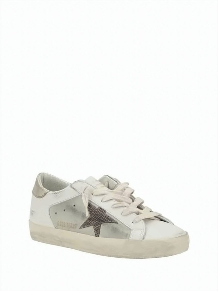 Golden Goose Low-Top Sneakers With Distressed Finish And Textured Star Detail