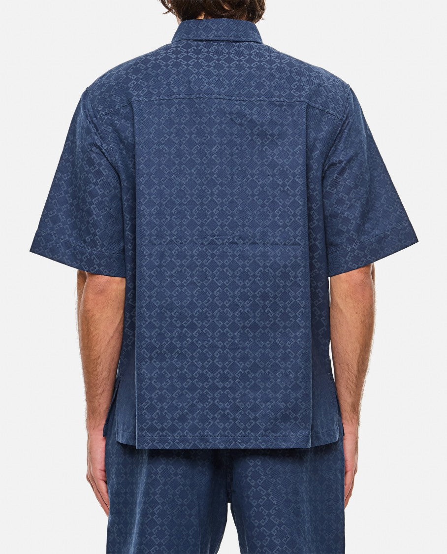Givenchy Blue Monogram Jaquard Shirt