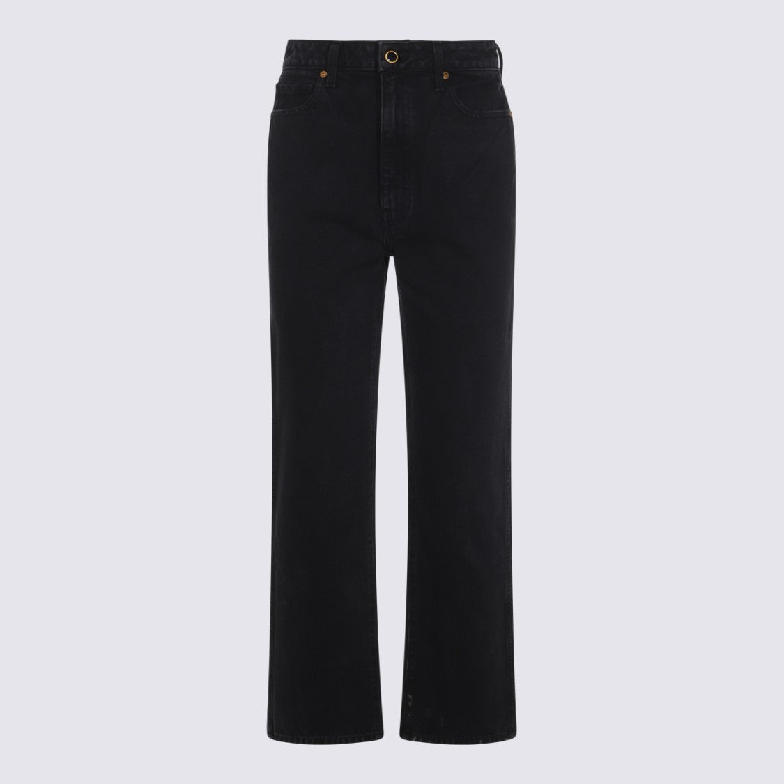 Khaite High-Waisted Straight-Leg Jeans With Minimalist Design