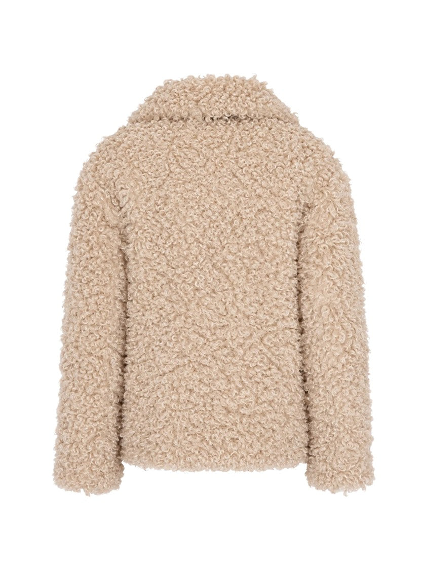Pho Firenze Cream White Reversible Faux-Fur Jacket