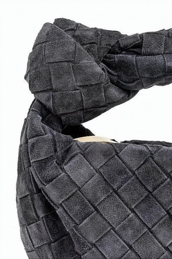 Bottega Veneta Suede Tote Bag With Woven Pattern