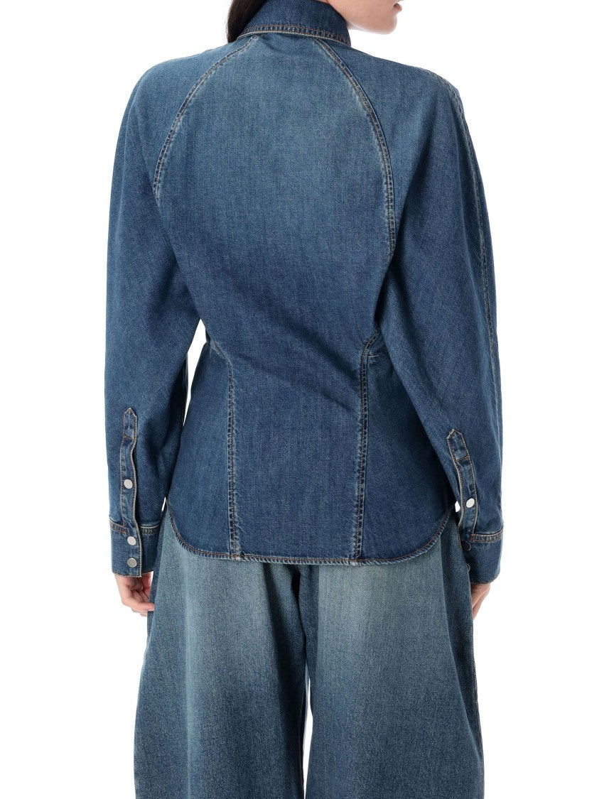 Alaïa Round Denim Shirt