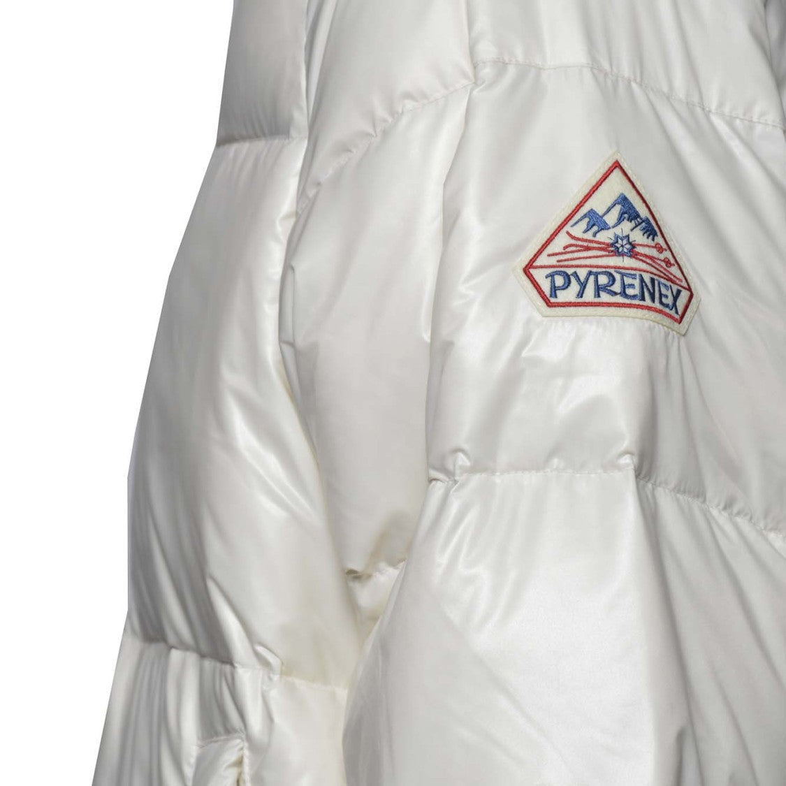 Pyrenex White Nylon Sten Shiny Puffer Jacket With Hood