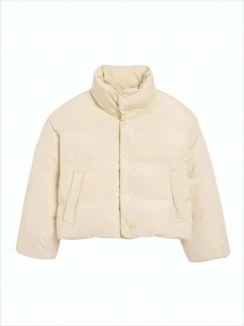 Ami Paris Cropped Oversized Puffer Jacket
