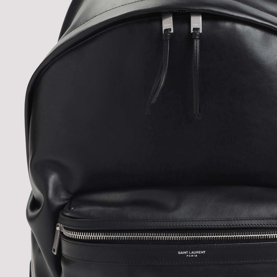 Saint Laurent Sleek Black Leather Backpack Bag