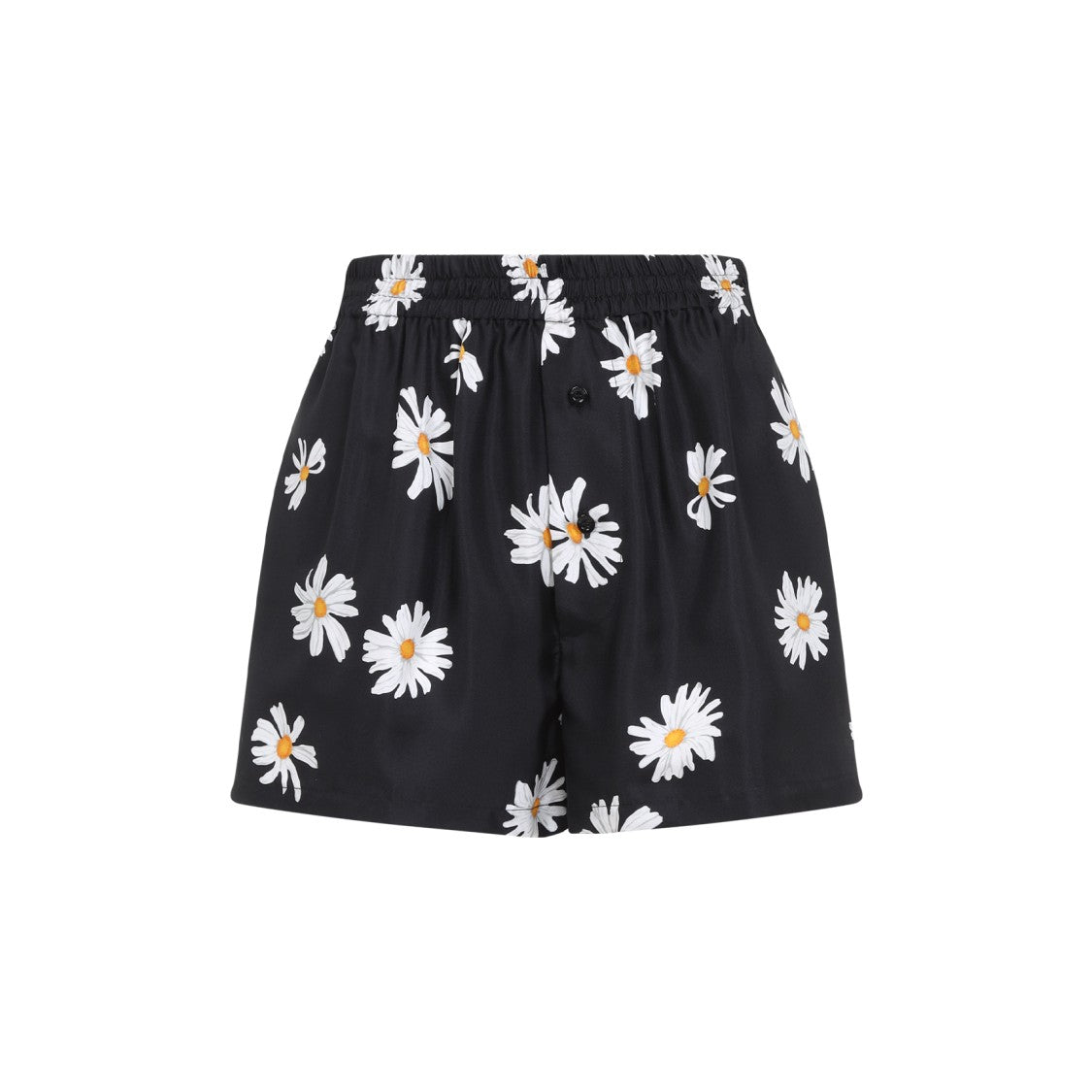 Moschino Relaxed-Fit Silk Daisy Print Shorts