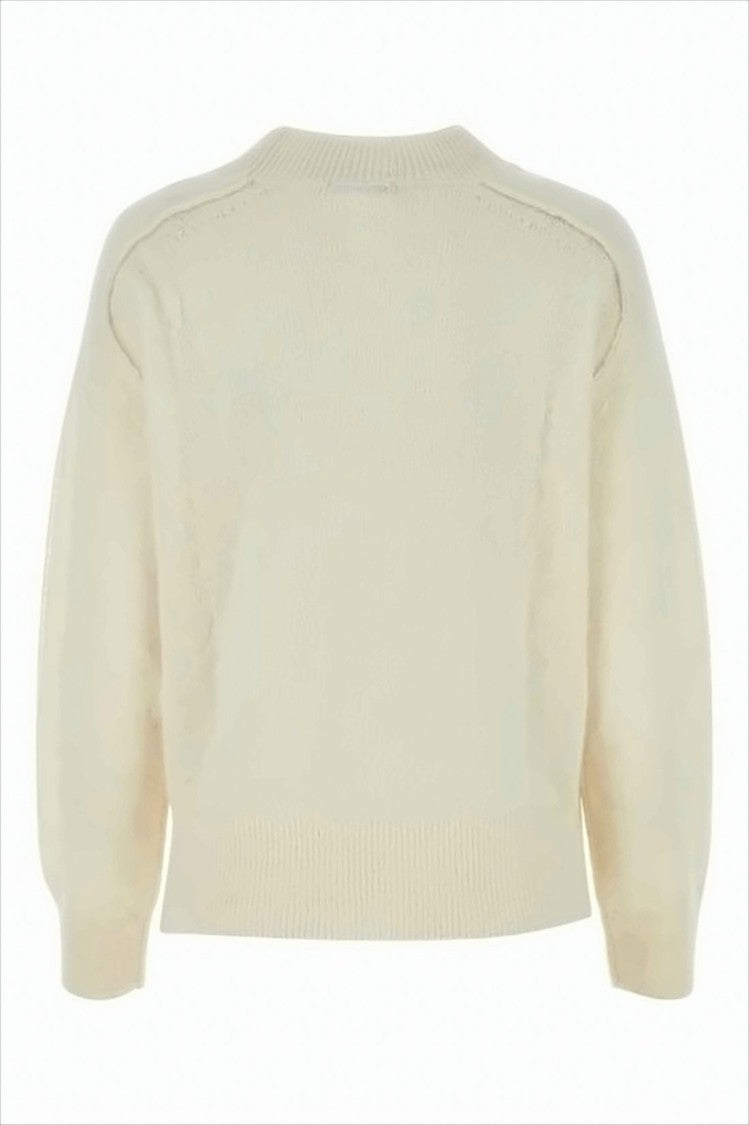 A.P.C. Cropped Alpaca Blend Sweater With Voluminous Sleeves