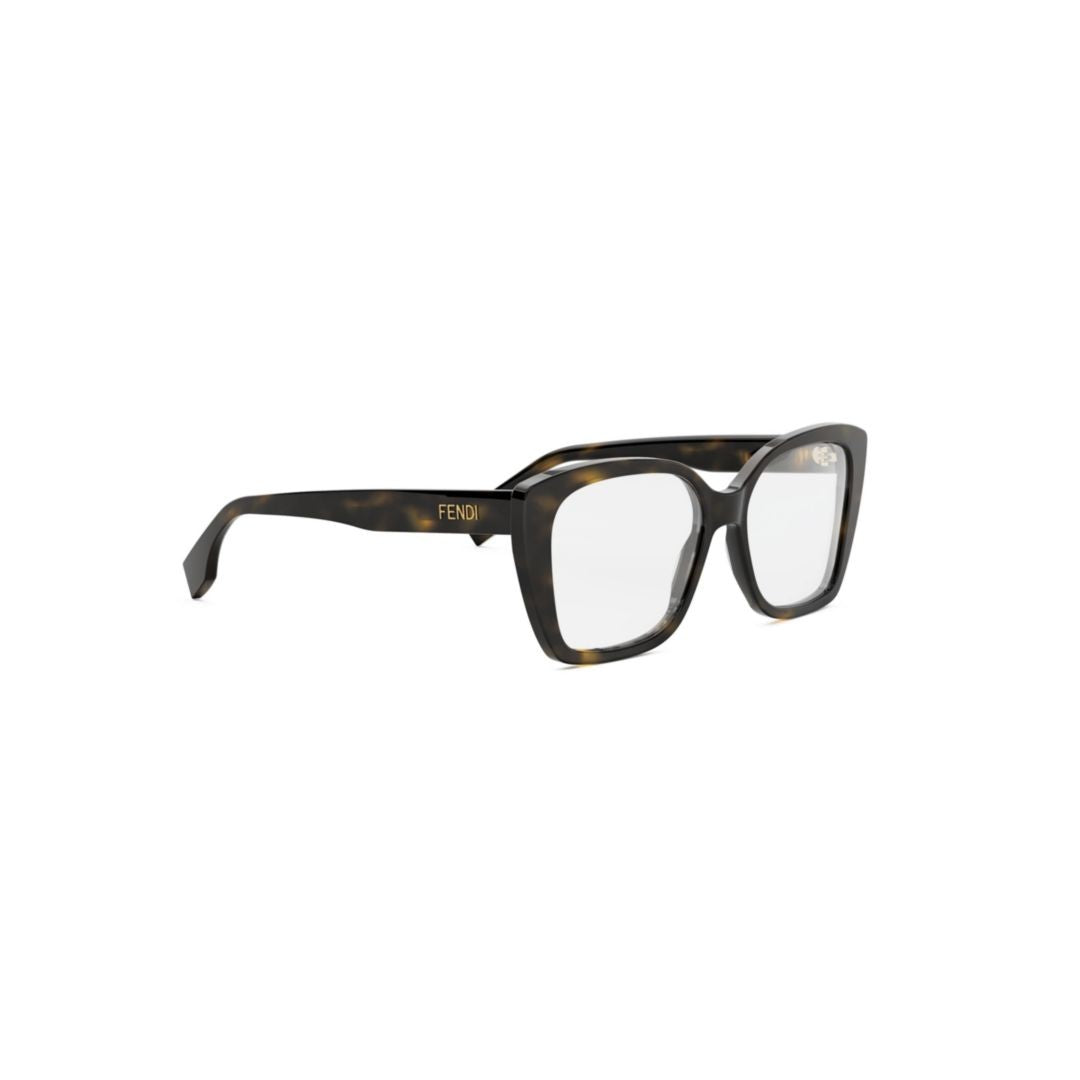 Fendi Fe50127i Oversized Square Tortoiseshell Frame Eyeglasses