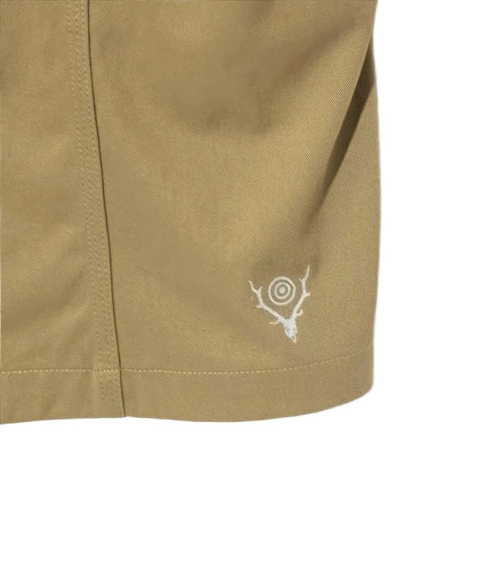 South2 West8 Relaxed Fit Brown Nylon Shorts