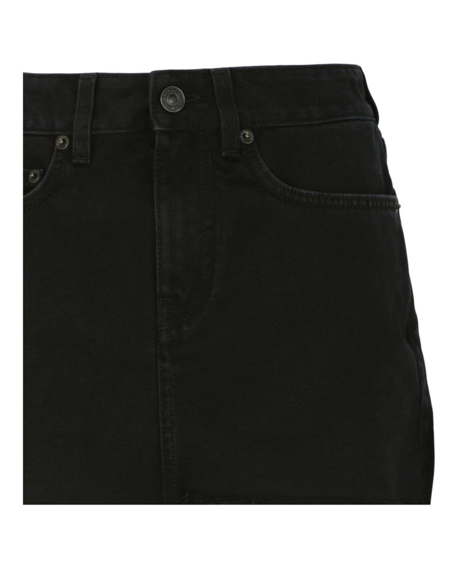 Balenciaga Raw-Cut Denim Mini Skirt