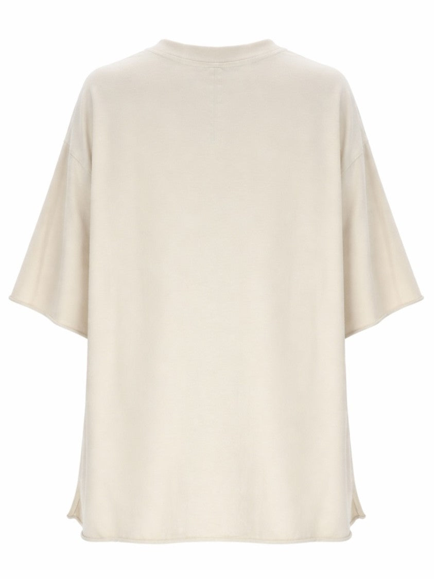 Rick Owens Tommy-T Cotton Boxy Side Slits T-Shirt