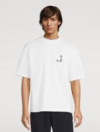 Jacquemus White Crew Neck T-Shirt With Abstract Graphic