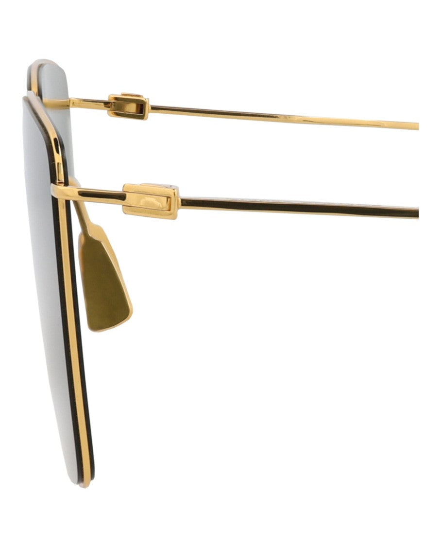 Bottega Veneta Square-Frame Metal Sunglasses With Adjustable Nosepads