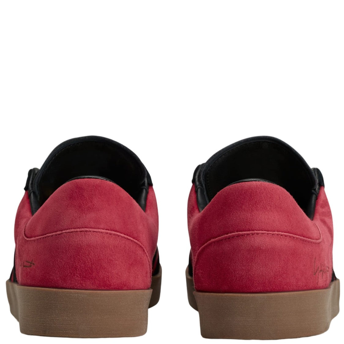 Y-3 Red Low-Top Suede Accent Sneakers