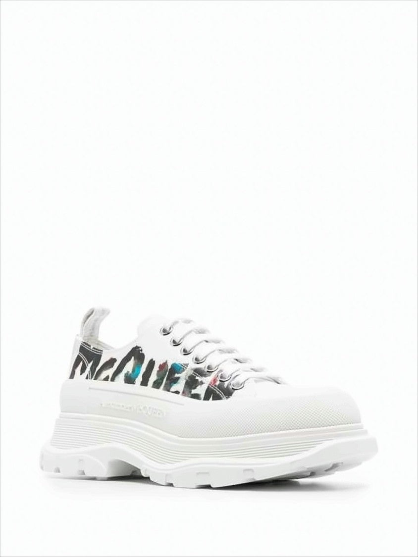 Alexander Mcqueen Low-Top Sneakers With Bold Leopard Print Accents