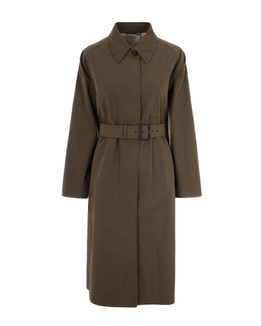 Max Mara Mud Gabardine Trench Coat