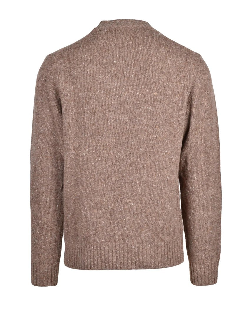 Daniele Fiesoli Crewneck Sweater With Textured Knit And Ribbed Detailing