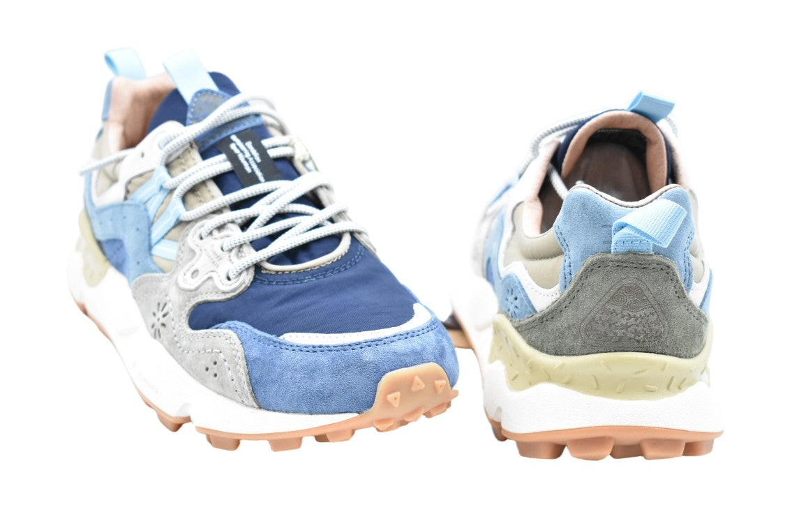 Flower Mountain Navy Kaki Suede Nylon Casual Shoes