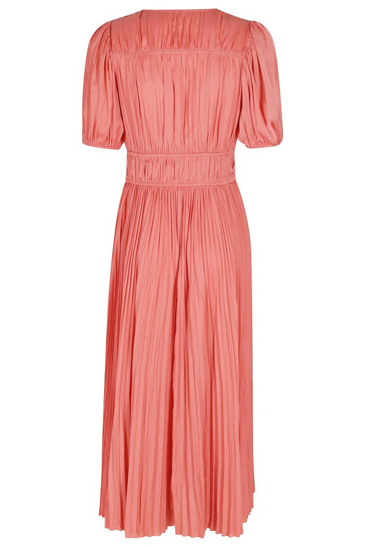 Ulla Johnson Coral Audra Puff Sleeve Drawstring Polyester Midi Dress